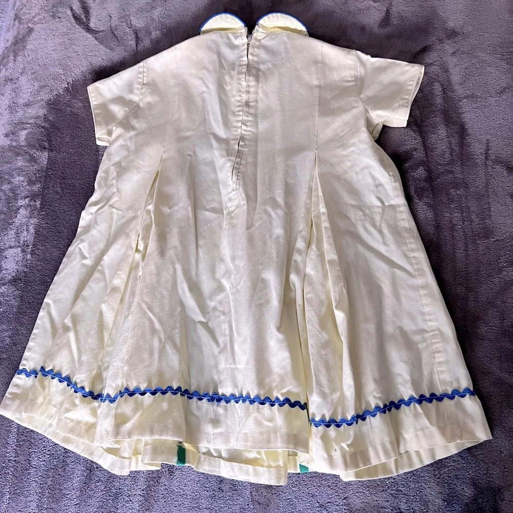 Vintage Yellow dress no size tag VGUC best 3-4T imo - Picture 4 of 6